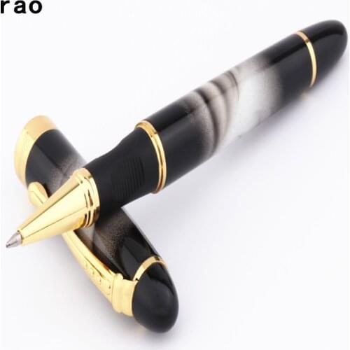 Jinhao X450 Black white Marble Colour Business Office Medium nib Rollerball Pen New