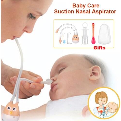 Baby Nose Clean Silicone Infant Nasal Aspirator Vacuum Suction Nasal Aspirator Set Baby Nose Nasal Inhaler Infant Health Care