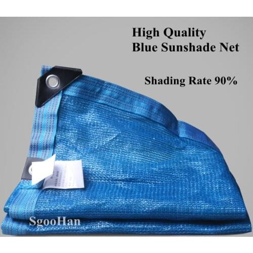 Anti-UV HDPE Blue Sunshade Net Greenhouse Plant Shelter Cover Shading Net Swimming Pool Sun Shade Net Awning Car Shed Sunblock