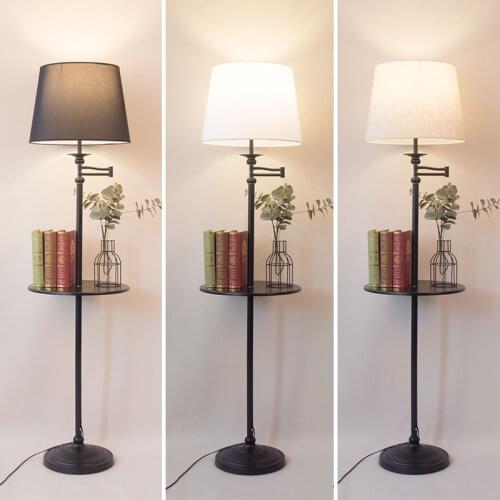 Nordic Storage Tray Floor Lamp Simple Decoration Home Living Room Study Bedroom Wooden Floor Lamp Vertical Floor Lamp Coffee