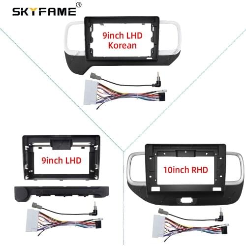 SKYFAME Car Frame Cable fascia For HYUNDAI Venue 2019+ Screen Dask Kit Fascia Frame