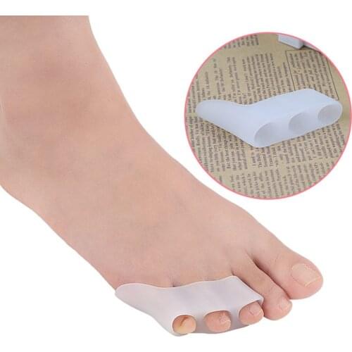 Toe Straightener Thumb Valgus Protector Silicone Gel Foot Fingers Toe Separator Bunion Adjuster Feet Pads Relief Foot Pain