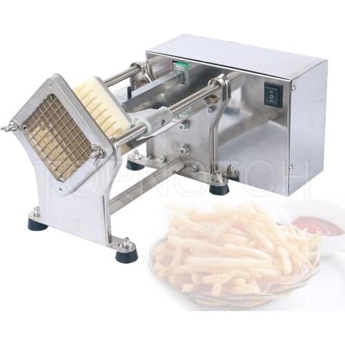 Electric Commercial Potato Chip Cutter French Fries Cutting Machine Stainless Steel Vegetable Fruit Shredding Slicer