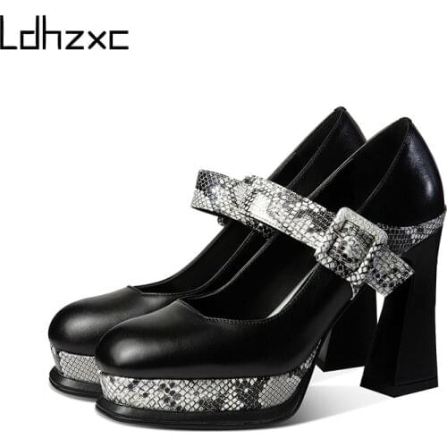 LDHZXC Sexy High Heels Genuine Leather Shoes Party Women Shoes Women High Heel Pumps Shoes Heles Office Ladies Shoes Women Heels
