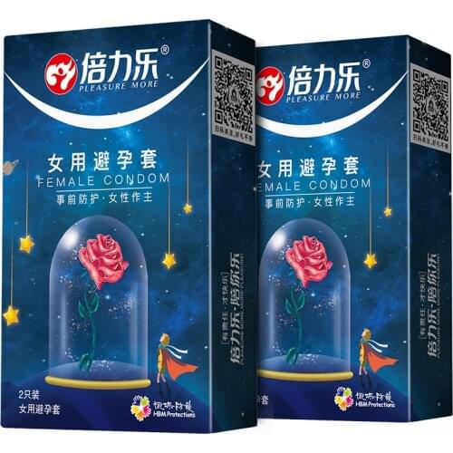 PERSONAGE 4pcs Female Condoms Male Penis Cock Sleeve Erotic Goods Contraceptive Condoms for Women Penis Freely Sex Tool