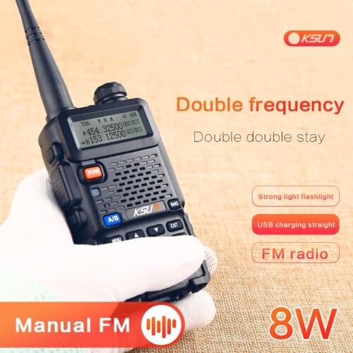 1 Or 2PCS KSUN UV5R Two Way Radio Station VHF UHF 136-174 & 400-520MHz Transceiver 8W UV 5R UV-5R Walkie Talkie