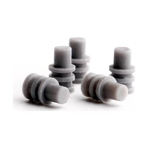 100/200/500/1000pcs/lot Blank Seals Grey Connector Wire Waterproof Rubber Seal Without Hole