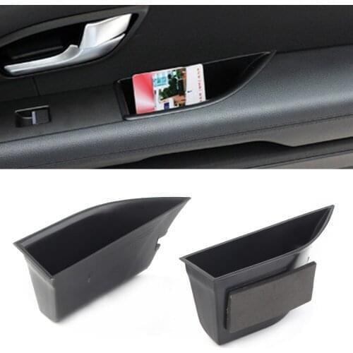 2PCS Car Front Door Storage Box Organizer Container Holder For Range Rover Evoque 2012 2013 2014 2015 Left Drive