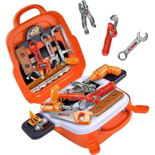 22Pcs Set Kids Pretend Play Set Educational Montessori Toy Child Learning Tool Kit With Storage Case Bag Simulation Repair Tool