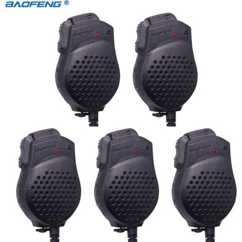 5PCS Original Baofeng UV-82 2 Dual PTT Speaker Mic Microphone For Baofeng UV82 UV-82Plus GT-5TP Portable Radio Walkie Talkie