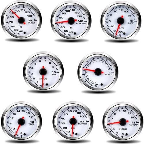 52MM Gauge Tachometer Boost Gauge Water Temp Oil Temperature Oil Press Voltage Air Fuel Ratio EGT Gauge Tacho Voltmeter Holder
