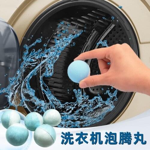 6PCS Washing Machine Cleaner Washer Detergent Effervescent Tablet Bubble Ball for Sterilization Remove Dirt Home Clean Supplies