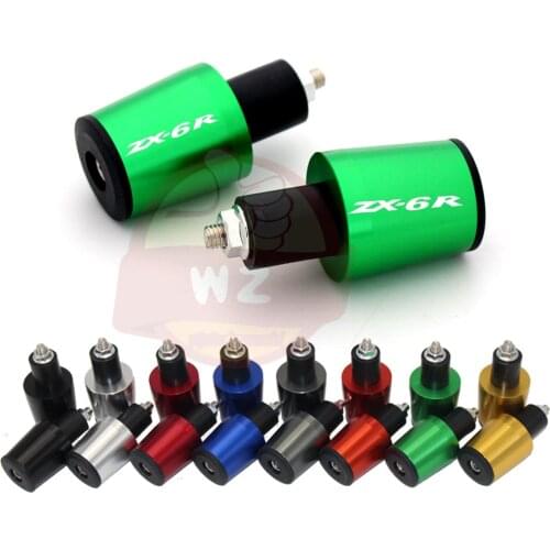 CNC 22MM Handlebar Grips Handle Bar Cap End Plugs For Kawasaki Ninja ZX6R 636 ZX6RR ZX 6R ZX 6RR 2005 2006