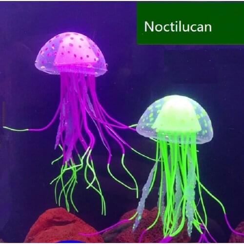 Aquarium fish tank Noctilucan decorative landscaping luminous simulation software fluorescent jellyfish floating jellyfish