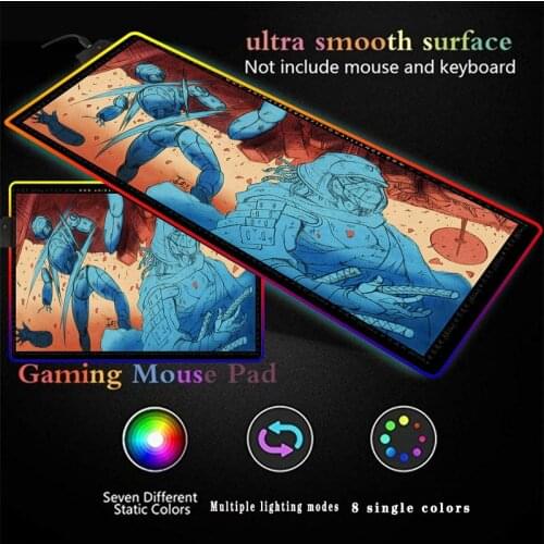 Anime Space RGB Gaming Computer Gamer Mousepad Large Game Rubber No-slip Mouse Mat Big Mause Pad PC Laptop Keyboard Desk Carpet