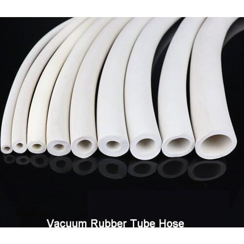 White Rubber Hose Vacuum Rubber Tube Anti-wear Protection Suction And Conveying Pipe Inner Diameter 1.5-25mm