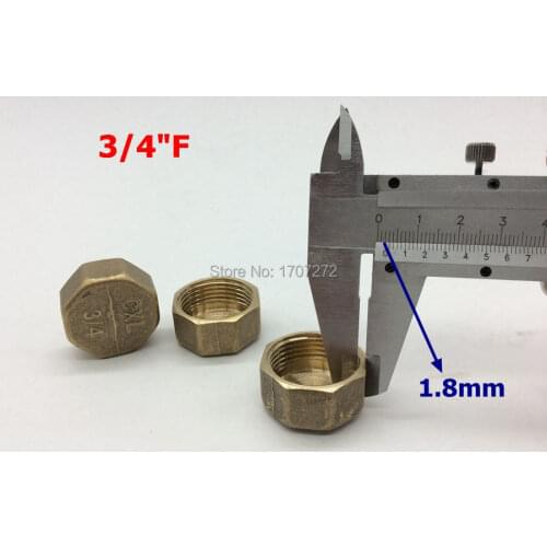 Free shipping 3/4" female Threaded Pipe Hex Head Brass Plug Pneumatics Hydraulics Fittings, copper fitting, copper plug