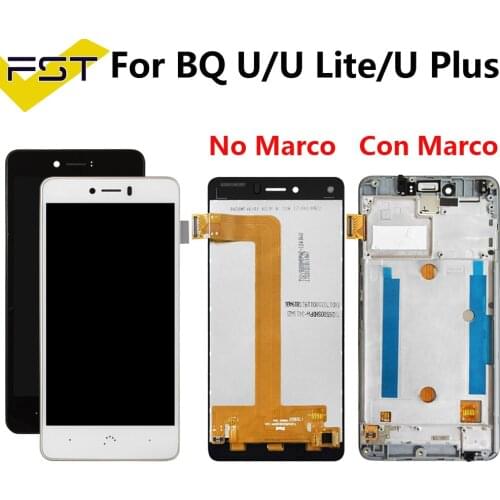 For BQ Aquaris U lcd Aquaris U Lite Display Aquaris U Plus LCD With Frame Display Touch panel Screen Digitizer Assembly Parts
