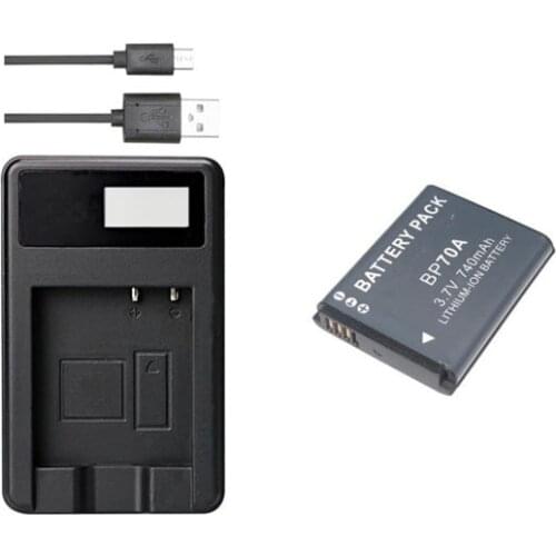 BP-70A EA-BP70A IA-BP70A BP70A IABP70A Battery+USB Charger for SAMSUNG PL80,PL90,PL100,PL101,PL120,PL170,PL200,PL201 DV180F ES90