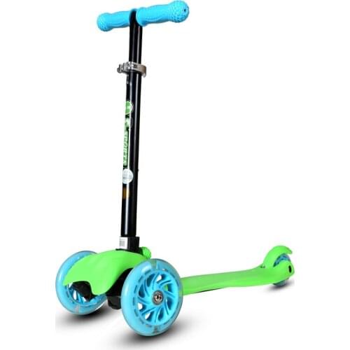 GF08 New Real Kids Light Scooter Child Four Round Wheel Folding Bike Slide Block Flash 4 Wheels Outdoor Toys 2-15years Bicycle