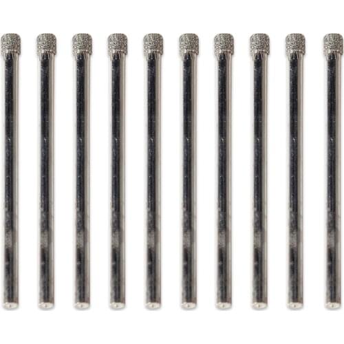 LETAOSK New 10Pcs 3mm Diamond Coated Drill Bit Hole for Glass Granite Marble Tile Saw Core Drills