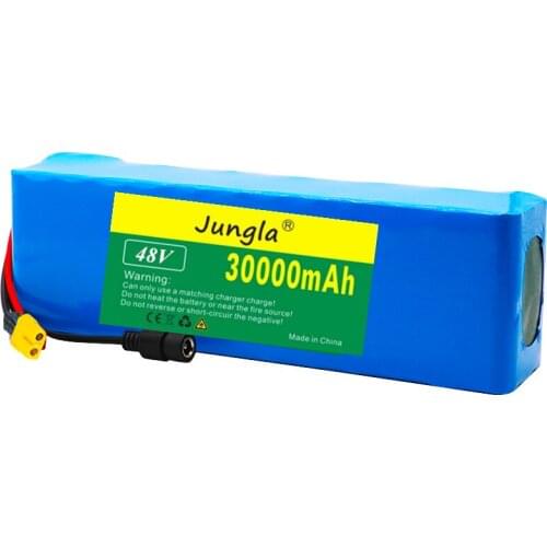 XT60 plug 48v lithium Li-ion battery 48v 30Ah 1000w 13S3P li-ion Battery Pack 54.6v E-bike Electric bicycle Scooter with BMS