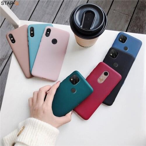 Candy Color Matte Silicone Phone Case On For Xiaomi Redmi 9A 9C Nfc 9AT Note 4 4x 6 5 Pro Plus 6a Soft Ultra-thin Tpu Back Cover