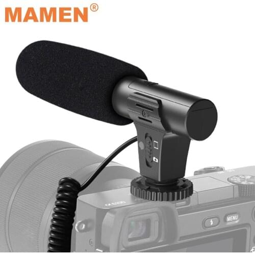 2021 Updated 3.5mm HD Video Recording Microphone Smart Noise Reduction Interview Mic for Nikon Canon Sony iPhone Xiaomi Huawei