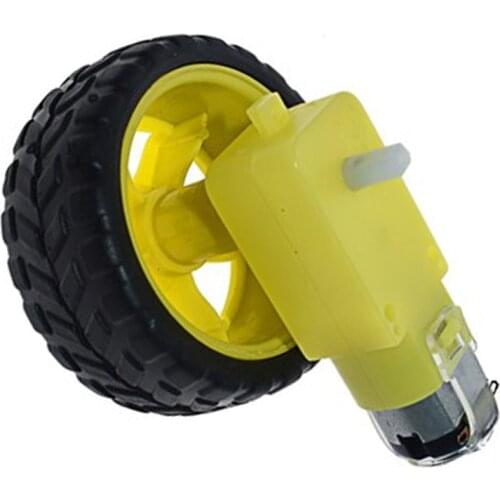 Mini Micro TT Double Shaft Gear Motor In DC Motors 3V To 6V And Rubber Wheel Use For Toys Smart Car Robot