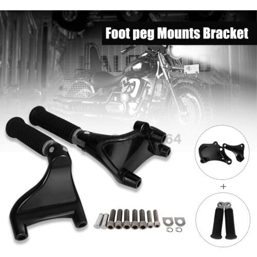 Motorcycle Black Footpegs Engine Guard Crash Bar Footrest Mount For Harley Sportster XL 48 883 1200 2016 2017 2018 2019 2020