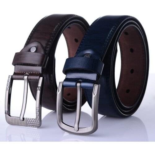 2021 Spring New Casual Retro PU Microfiber Leather Waist Strap Belts Fashion Casual Belt Mens Faux Leather Buckle Belt