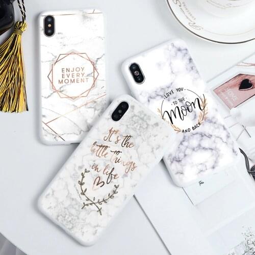 Marble Flower Soft TPU Capa Cases For iPhone 11 12 Pro Max 12 Mini XS Max X XR 7 8 6 6S Plus 5 5S SE 2020 11Pro Case Print Coque