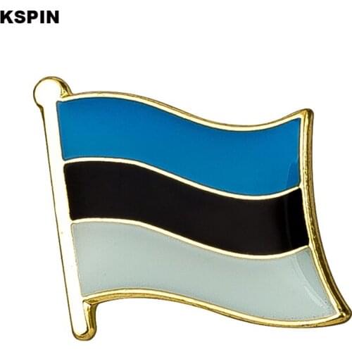 Estonia Flag Lapel Pin Badges For Clothes In Patches Rozety Papierowe Icon Backpack KS-0013