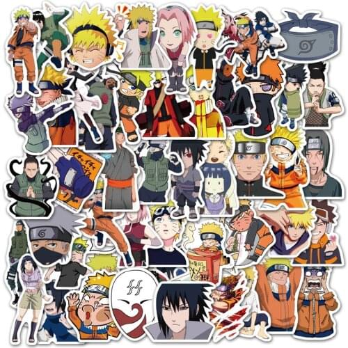 Naruto Cartoon Anime Stickers Waterproof Skateboard Motorcycle Guitar Luggage Laptop Bicycle Sticker Kids Toys