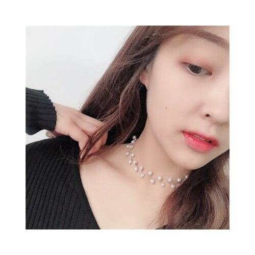 Fashion simplicity Imitation Pearl exaggerates Necklace for women girl Party fashion jewelry choker mujer accesorios