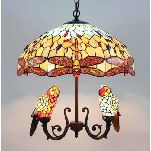Mediterranean style parrot pendant lamps light art and creative restaurant bedroom living room hanging pendant light ZA82925