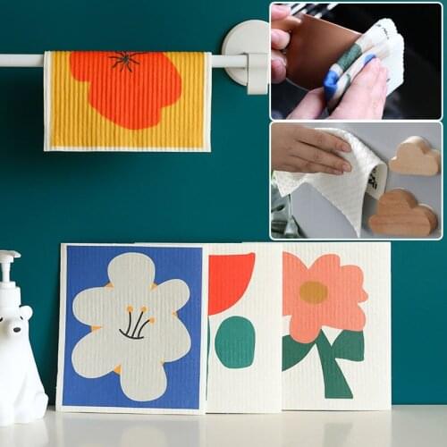 Nordic Simple Thickened Dish Towel Kitchen Towel Cotton Kitchen Accessories Absorbent Wash Cloth Household Cleaning Tools