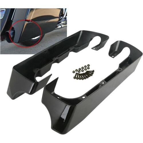 Motorcycle 4" Stretched Extended Hard Saddlebag Extensions For Harley Touring Glide Road King Ultra-Classic 1994-2013 2014-2020