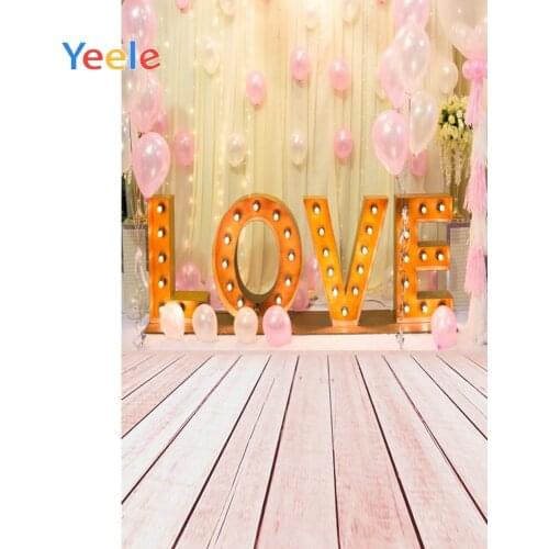 Wedding Photophone Balloons Curtain Valentines Day Baby Photography Backgrounds Custom Photographic Backdrops For Photo Studio