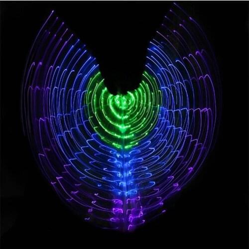 BC33 Colorful light led cloak ballroom dance led costume luminous glowing wings led stage wear dress Belly dance singer show dj