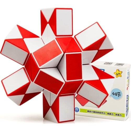 Qiyi 48/60 Segments Magic Ruler Professional Smooth Elastic Magic Snake Childrens Educational Toys Kids Games
