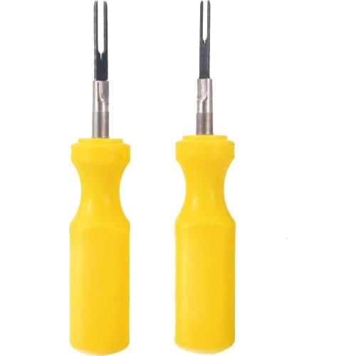 2PCS 3mm + 2mm Car Wiring Connector Pin Release Extractor Puller Auto Terminal Removal Tool with Plastic Handle Kit For Audi