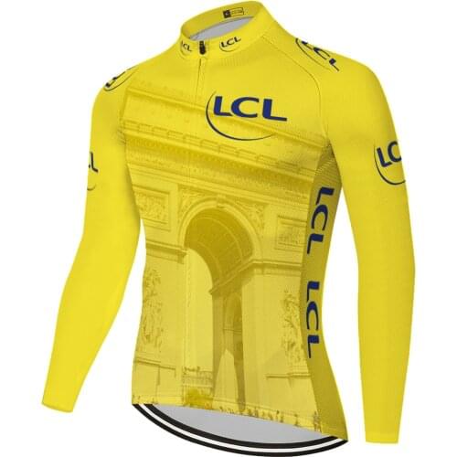 Classic team de france cycling jersey long sleeves men summer spring quick dry Bike Clothing Bicycle bicycle jersey for men