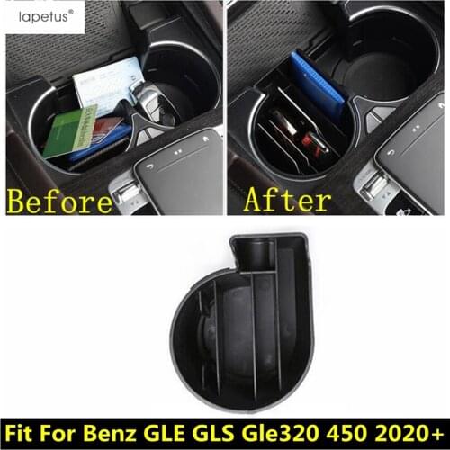 Accessories Fit For Mercedes-Benz GLE GLS Gle320 450 2020 2021 Front Seat Storage Multi-grid Water Cup Holder Rack Cover Kit