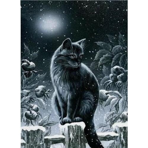 DIY diamond Embroidery animal cat 5D diamond painting cross stitch kit living room Needlework set embroidery with diamond FZ881