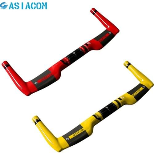 ASUACOM Full Carbon Bicycle Rest Handlebar Road Bike TT Handlebar Small wheel 25.4*380/400/420/440/460MM folding Bicycle Parts