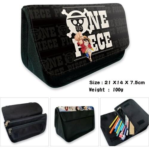 Anime One Piece Luffy Cosplay Pencil Case Cosmetic Bag Stationery Box Students Pen Pouch Female Make Up Bags