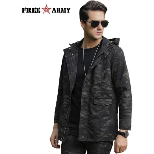 Мужские тренчи с капюшоном Free Army China At AliExpress