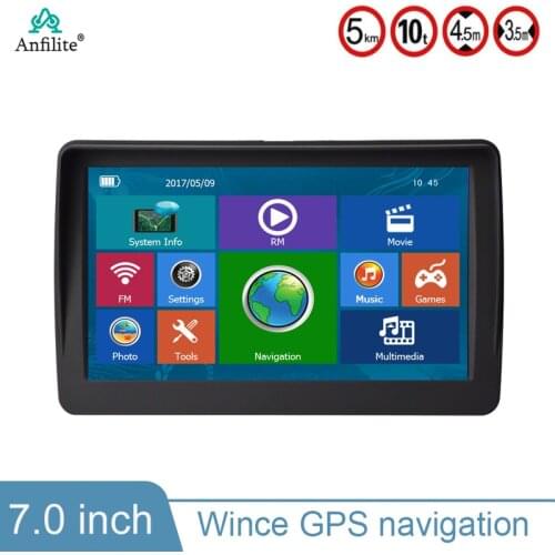 7 inch truck bluetooth avin GPS navigation MTK 800MHz RAM 256M ROM 8G HD 800*480 Car windows CE 6.0 navigatior for new maps