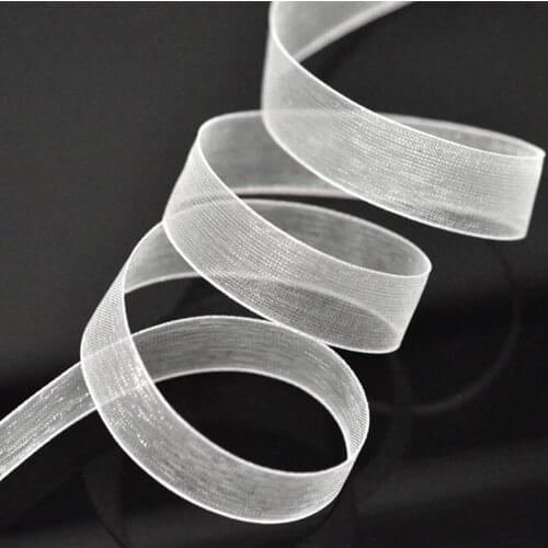 1 Roll Organza Ribbon 1/2" Wide White DIY Festival Wedding Decorative Scrapbook Findings
